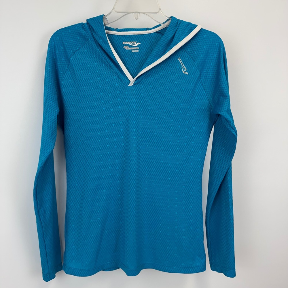 Saucony Women's Blue‎ Hooded Long Sleeve Athletic Top Size M
